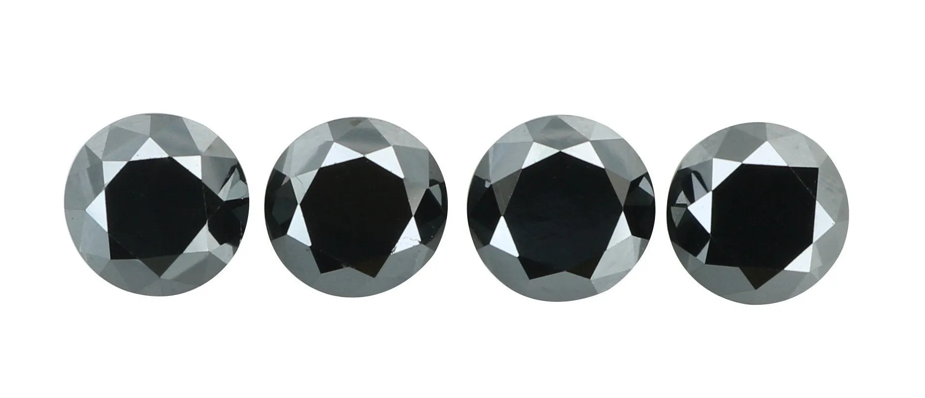 1 Carat Natural Loose Diamond Round Black Color I3 Clarity 1 Pcs Q48