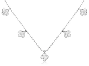 14K White Gold Diamond Necklace