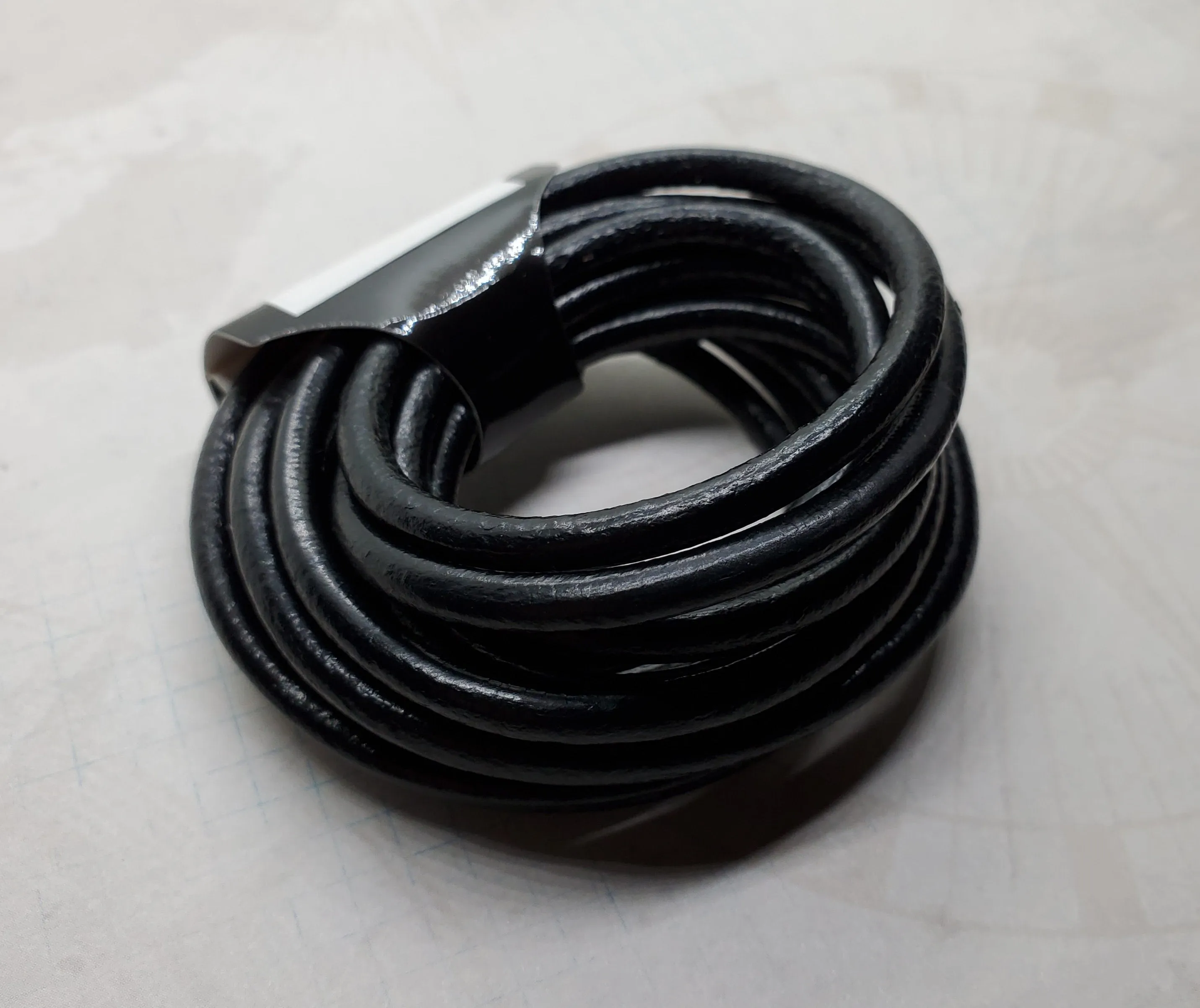 3mm Black Genuine Leather Cord (6 Feet) - L1138