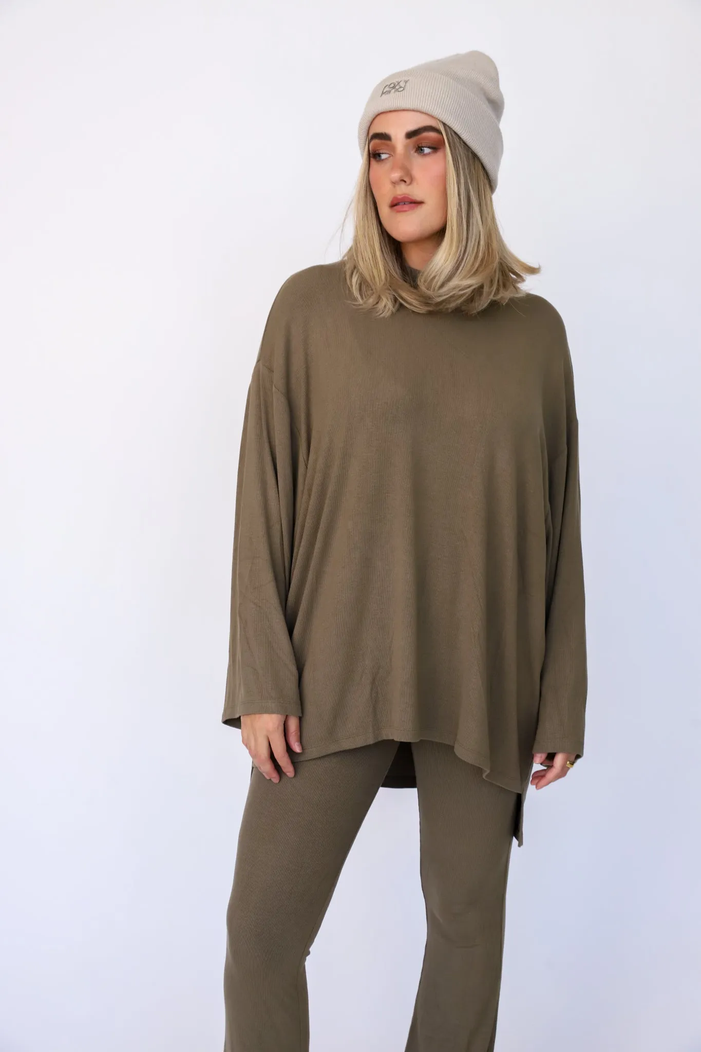 All Weekend Long Pant Set Long Sleeve Olive