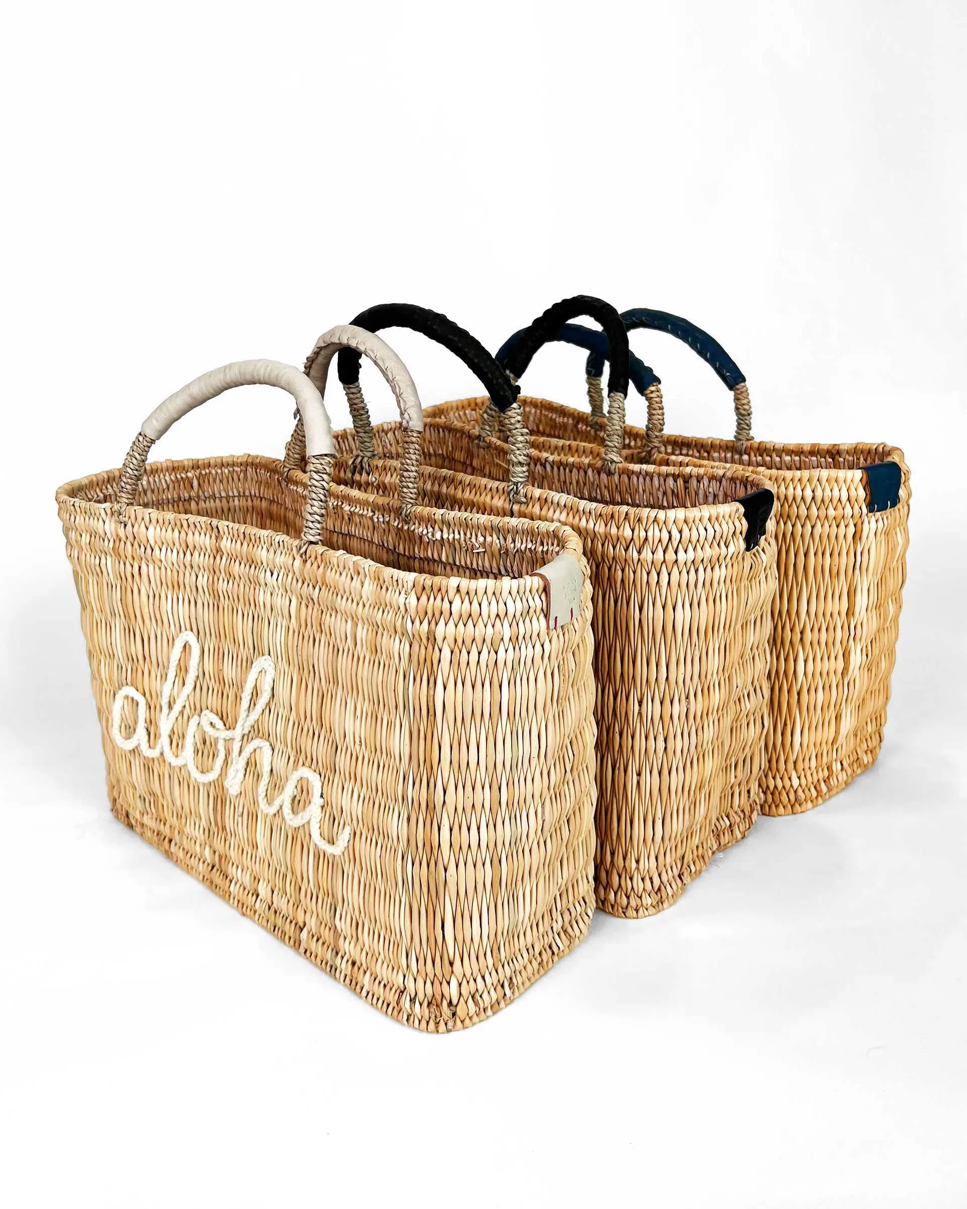 Aloha Medina Motto Basket - Indigo