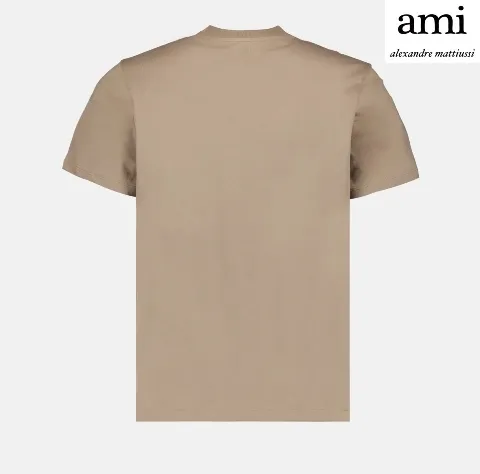 AMI PARIS  |Unisex Plain Logo Designers T-Shirts