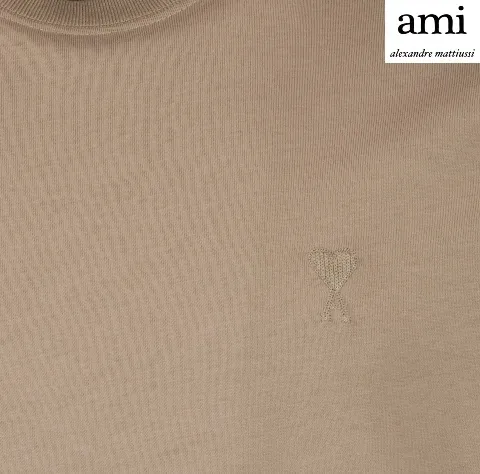 AMI PARIS  |Unisex Plain Logo Designers T-Shirts