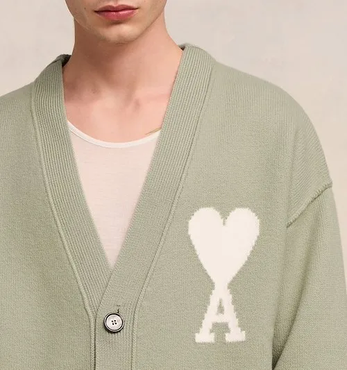 AMI PARIS  |Unisex Wool Logo Designers Cardigans