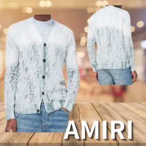 AMIRI  |Unisex Street Style Cotton Logo Cardigans