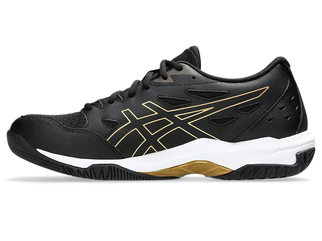 Asics Gel Rocket 11 Men's 2E (WIDE) Court Shoes, Black/Pure Gold