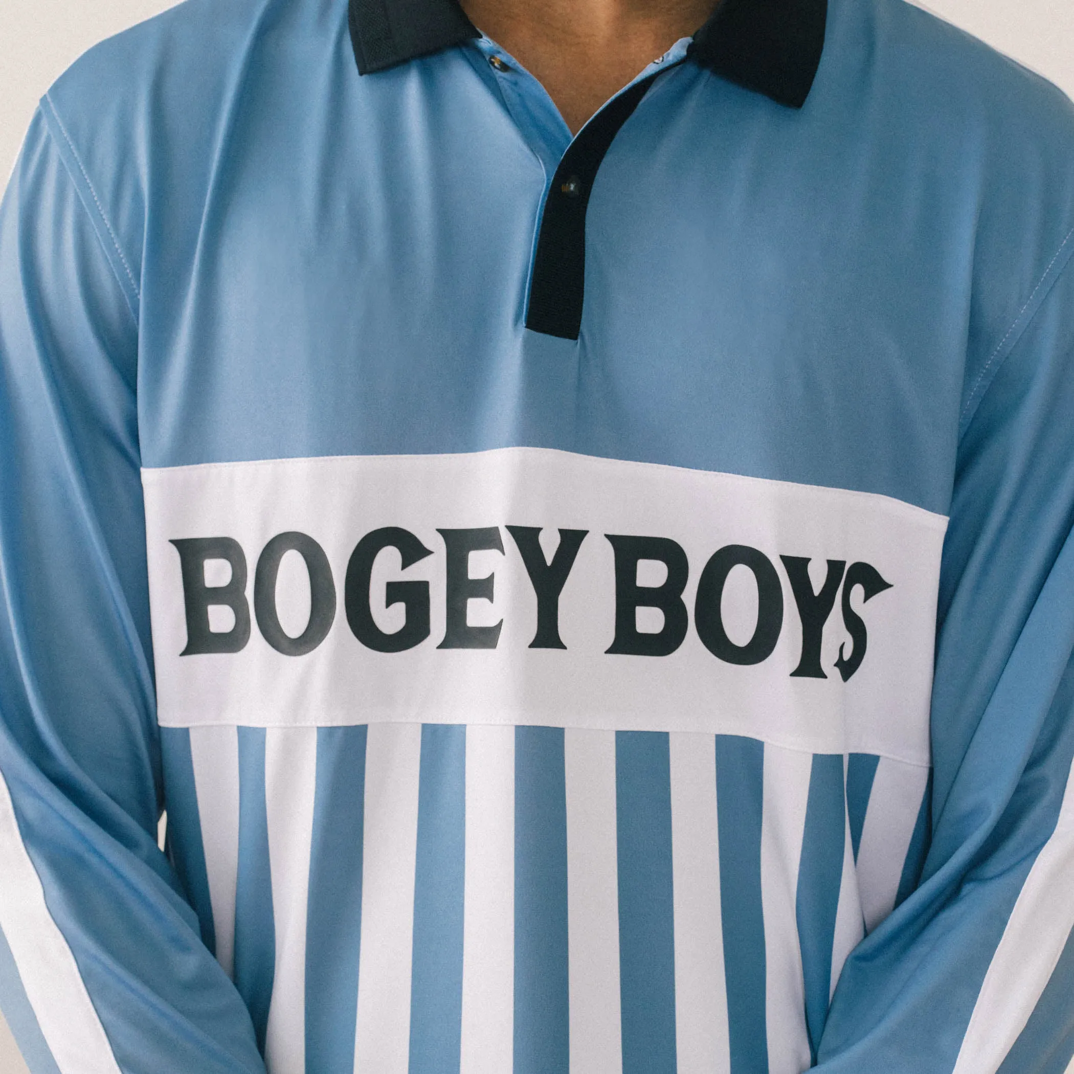 Athletic Longsleeve Jersey - Powder Blue Stripe