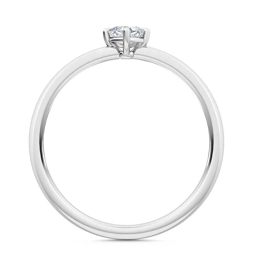 AUTRE - 14K White Gold 0.25ct Lab Grown Cushion Diamond Solitaire Ring