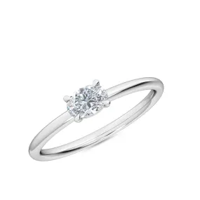 AUTRE - 14K White Gold 0.25ct Lab Grown Oval Diamond Solitaire Ring