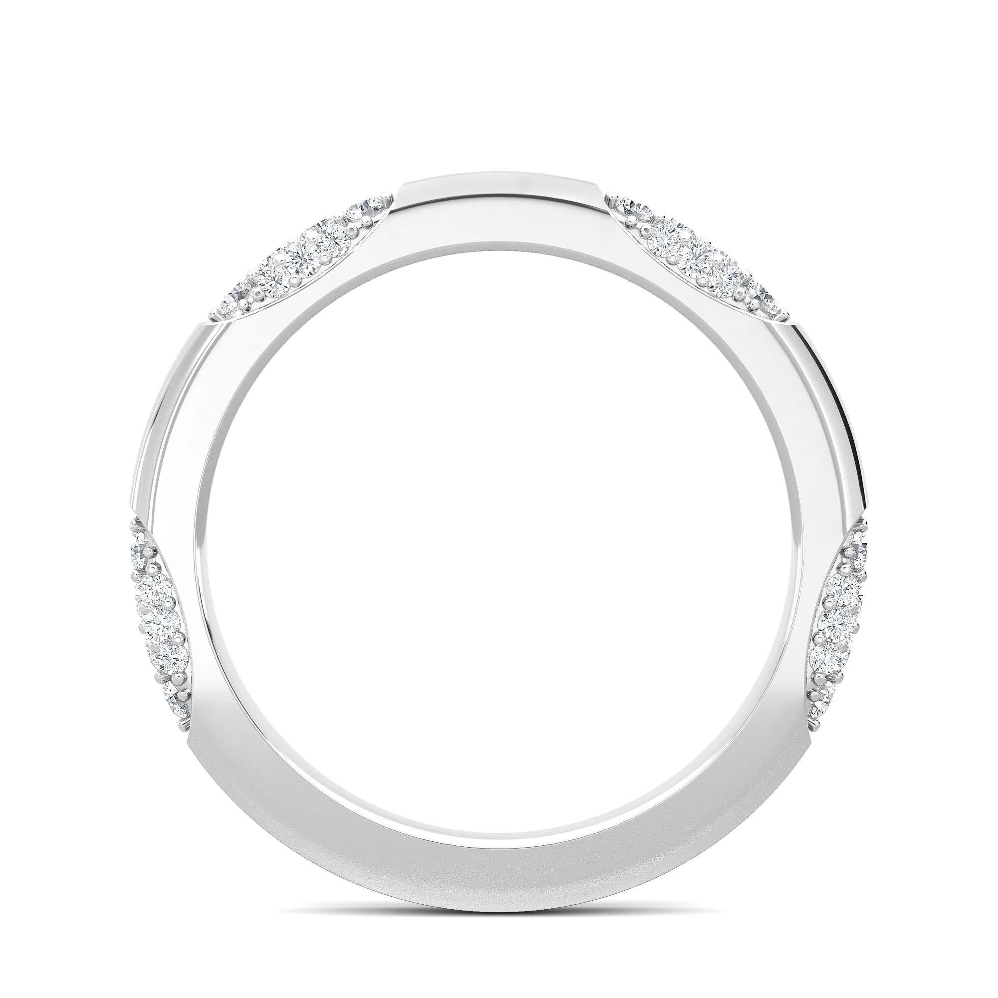 AUTRE - 14k White Gold 0.32ct Ladies Lab Grown Diamond Band