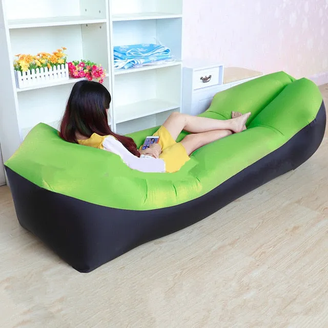 Beach Bed Inflatable Air Sofa Bed Sleeping Bag Lazy Beach Bags