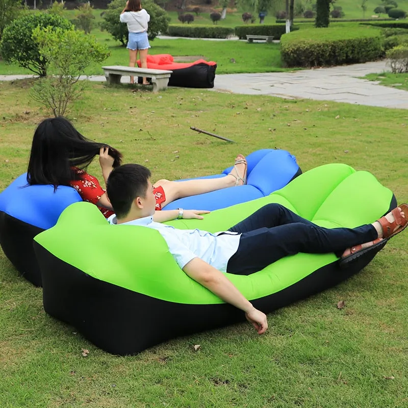 Beach Bed Inflatable Air Sofa Bed Sleeping Bag Lazy Beach Bags