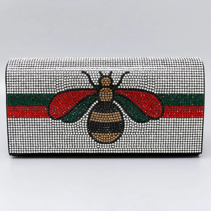 Bee Rhinestone Clutch Bag