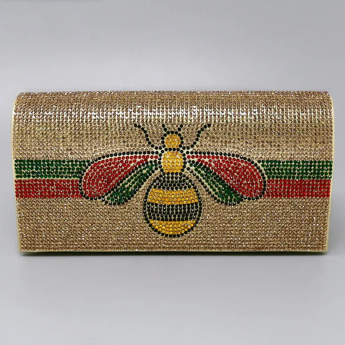 Bee Rhinestone Clutch Bag