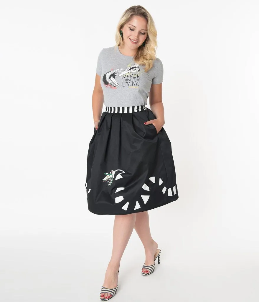 Beetlejuice x Unique Vintage Sandworm Jayne Swing Skirt (XS ONLY)