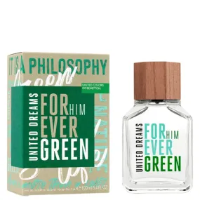 Bennetton Forever Green Eau De Toilette Spray for Men 3.4 oz 100 ml