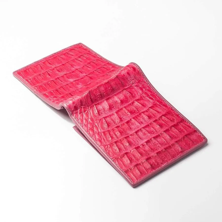 Berry Pink Real Crocodile Wallet