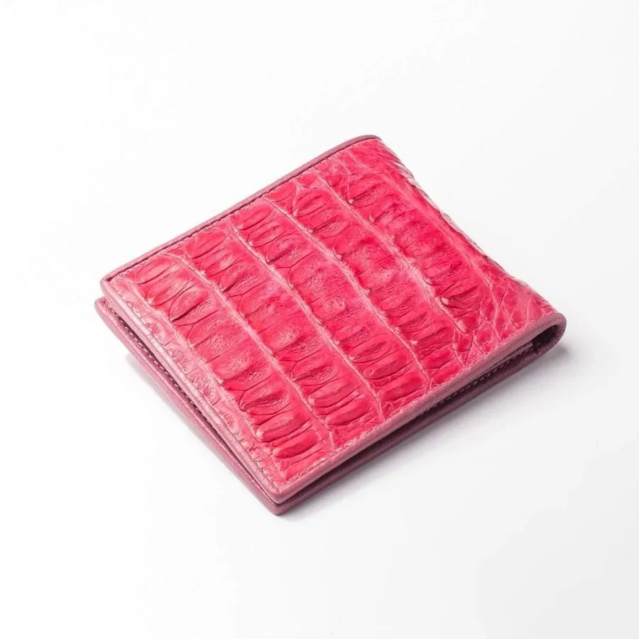 Berry Pink Real Crocodile Wallet