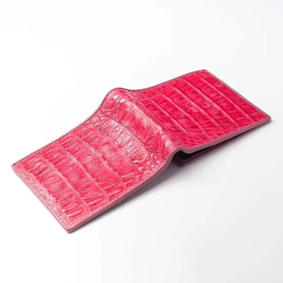 Berry Pink Real Crocodile Wallet