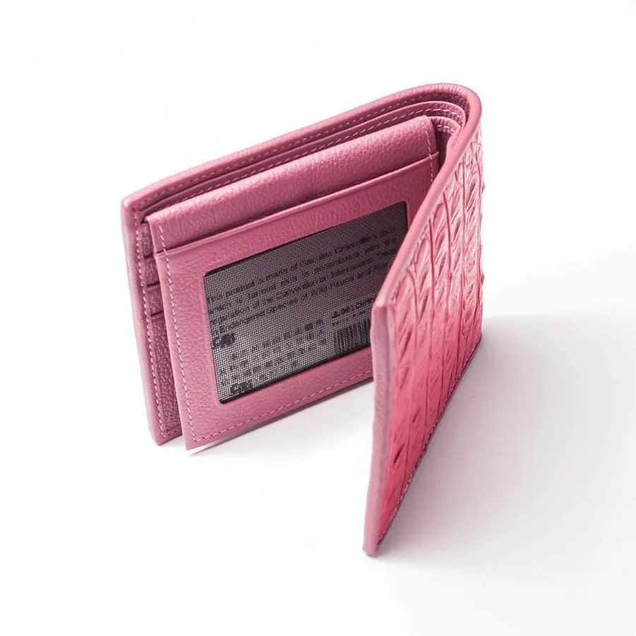 Berry Pink Real Crocodile Wallet