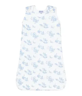 Blue Teddy Bear Toile Winter Sleep Sack