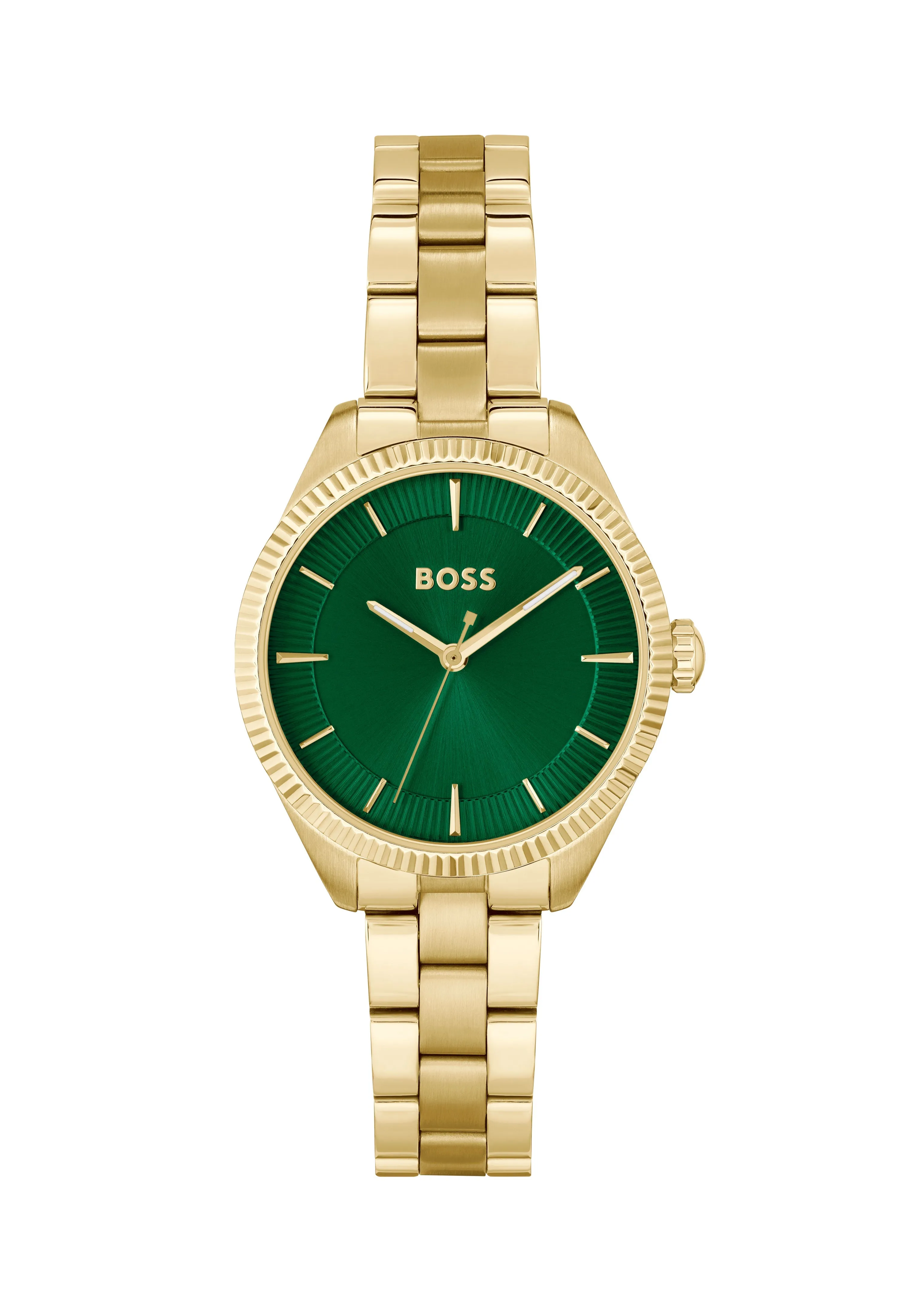 BOSS Ladies Sage Green Dial Bracelet Gold Plated Watch