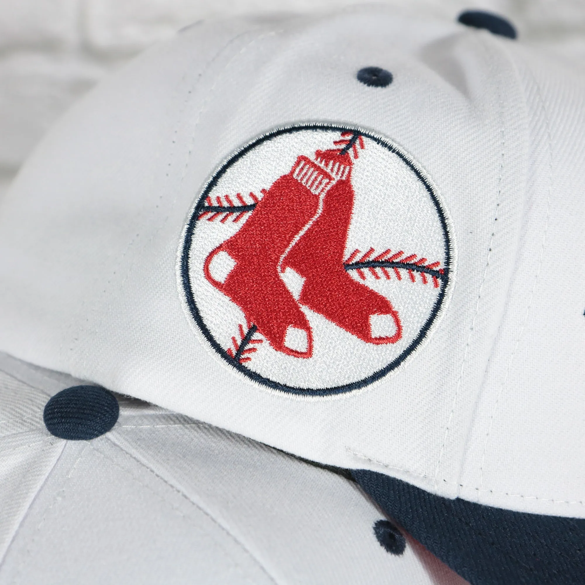 Boston Red Sox Cooperstown Red Sox Jersey Script 1961 Red Sox logo side patch Evergreen Pro | White/Navy Snapback Hat