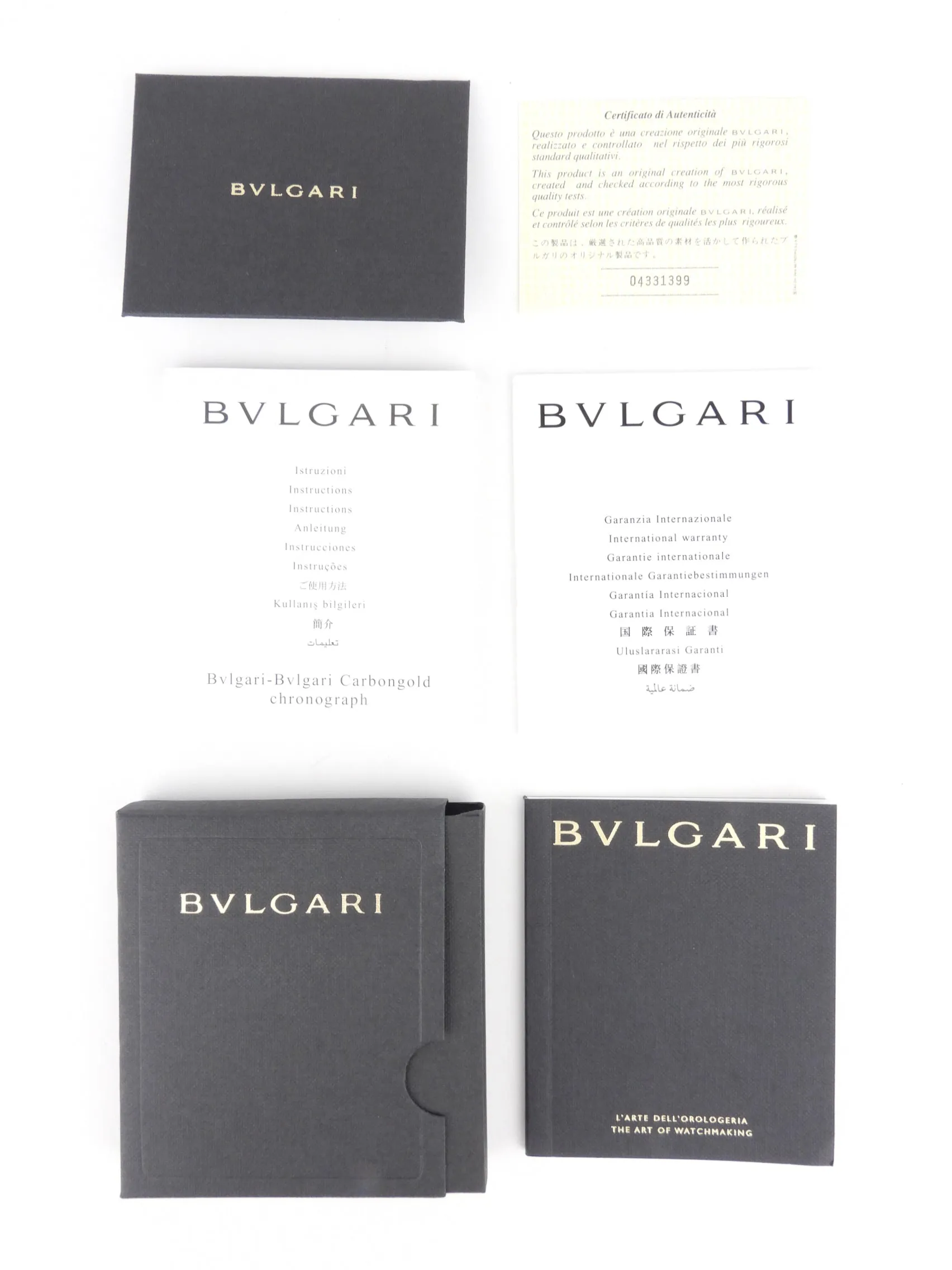 Bvlgari Black Carbongold Via dei Condotti Automatic 40mm Leather Strap Watch