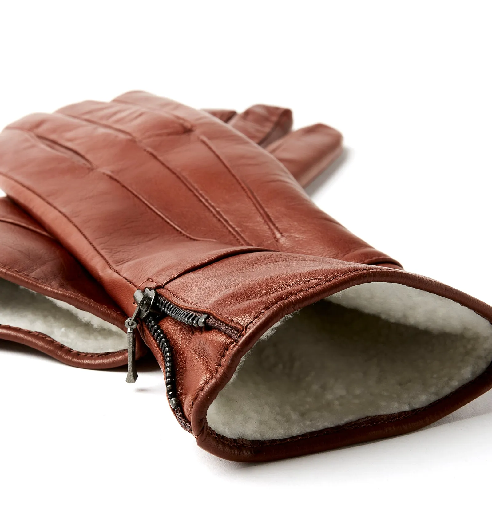 CAINE SHEARLING-LINED LEATHER GLOVES