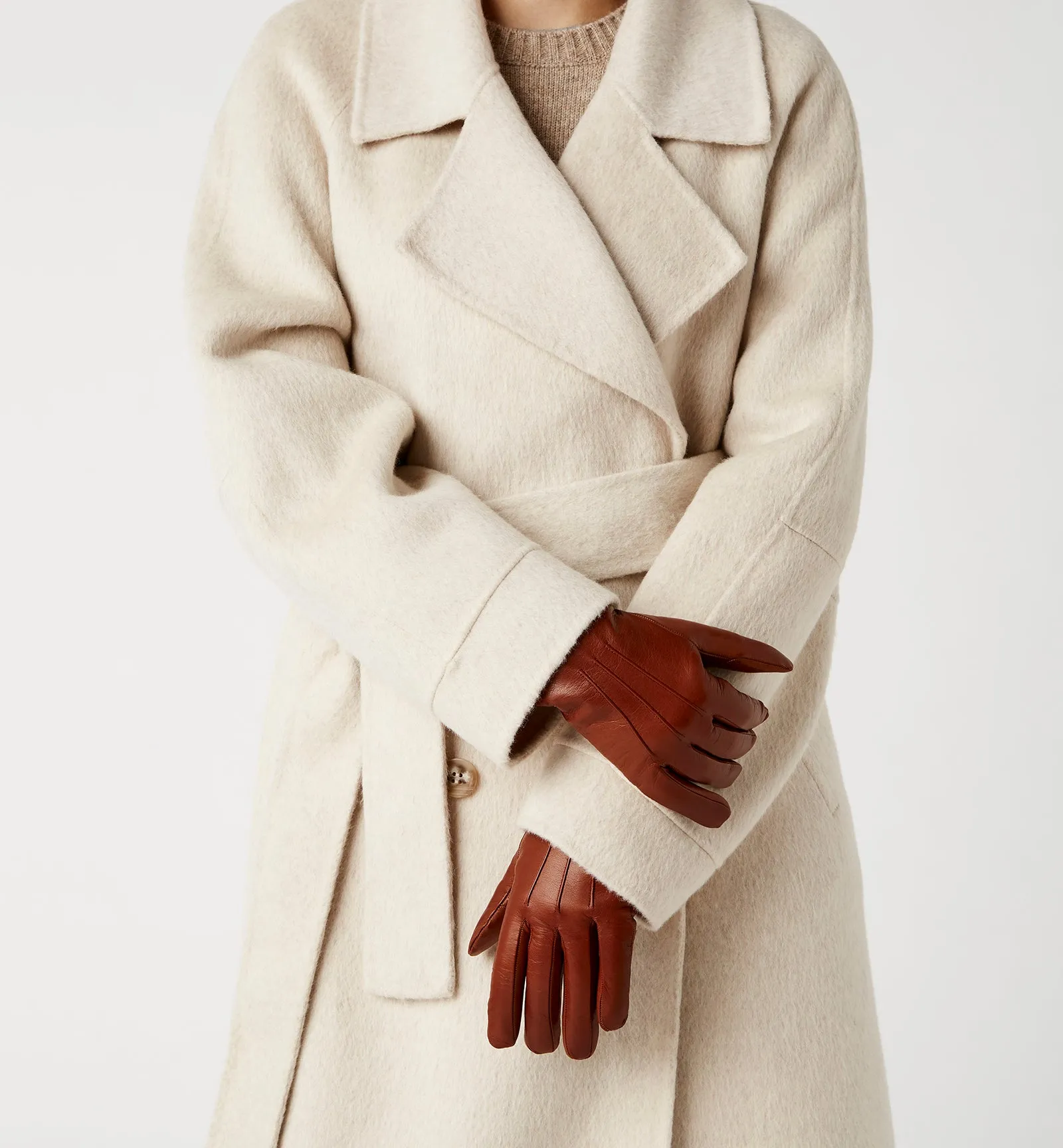 CAINE SHEARLING-LINED LEATHER GLOVES