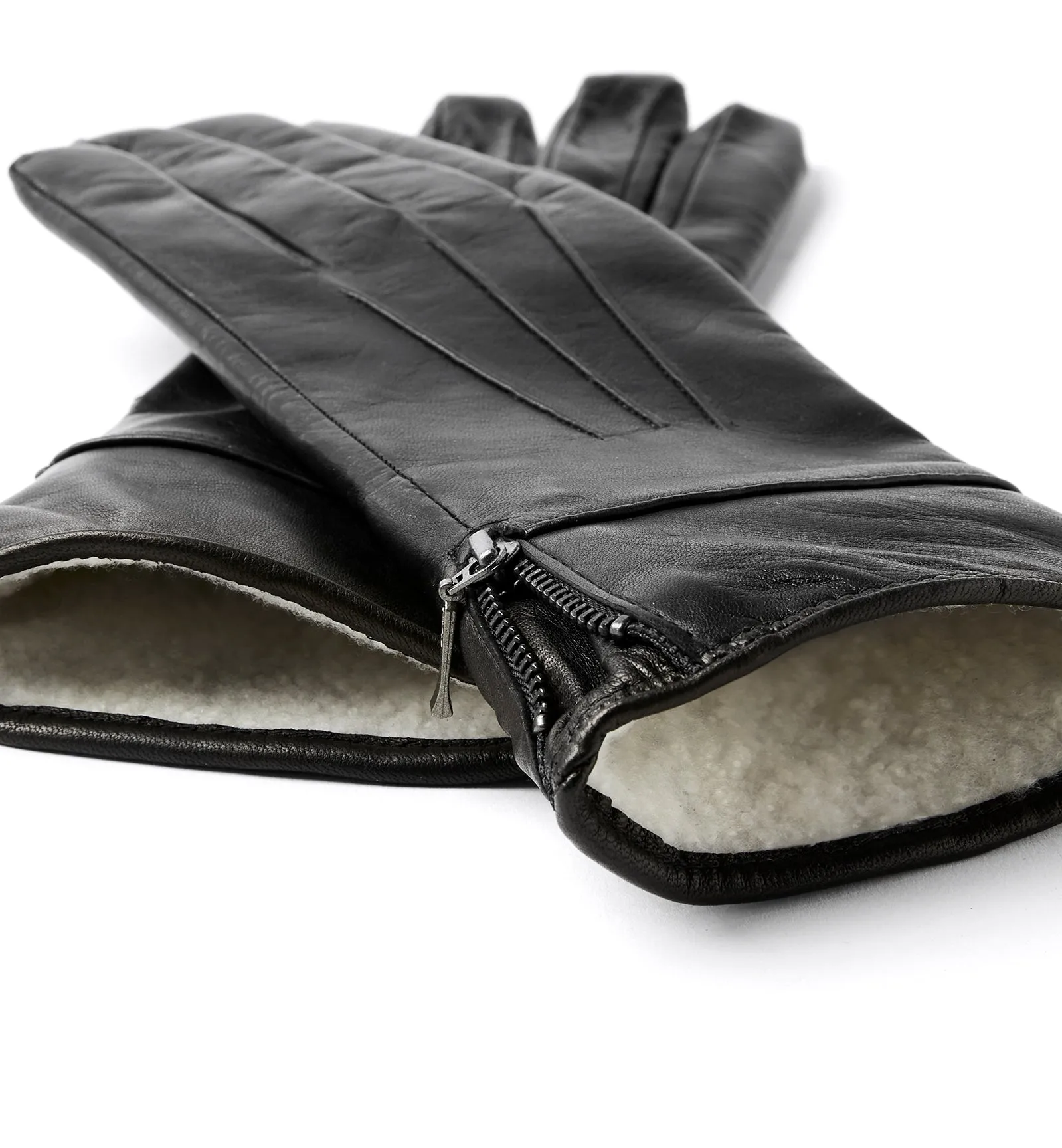 CAINE SHEARLING-LINED LEATHER GLOVES