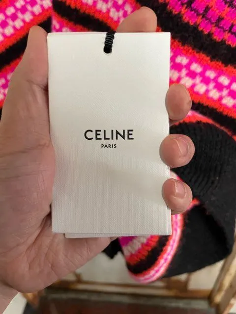 CELINE  |Unisex Wool Street Style Oversized Logo Luxury Cardigans