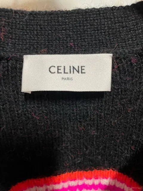 CELINE  |Unisex Wool Street Style Oversized Logo Luxury Cardigans