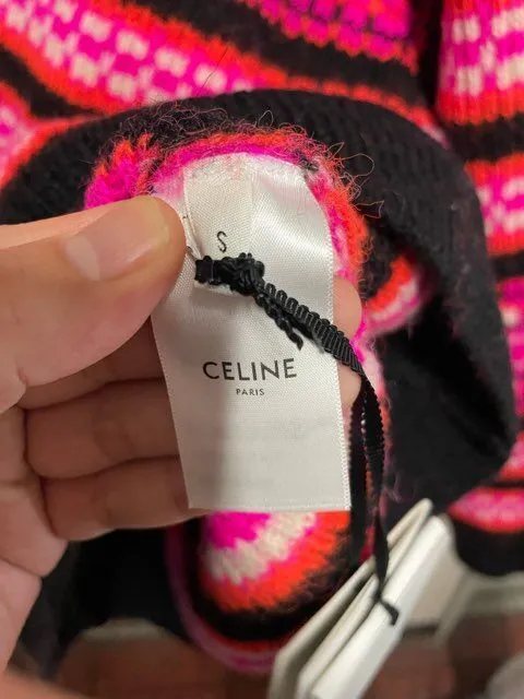 CELINE  |Unisex Wool Street Style Oversized Logo Luxury Cardigans