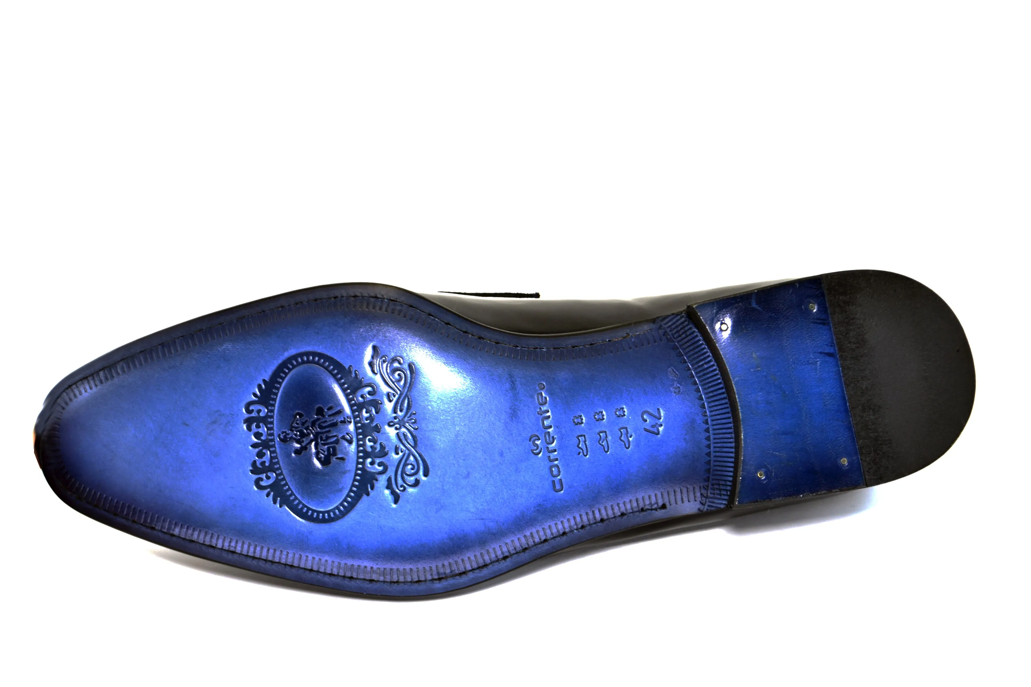 Corrente Patent Leather Penny Loafer Navy