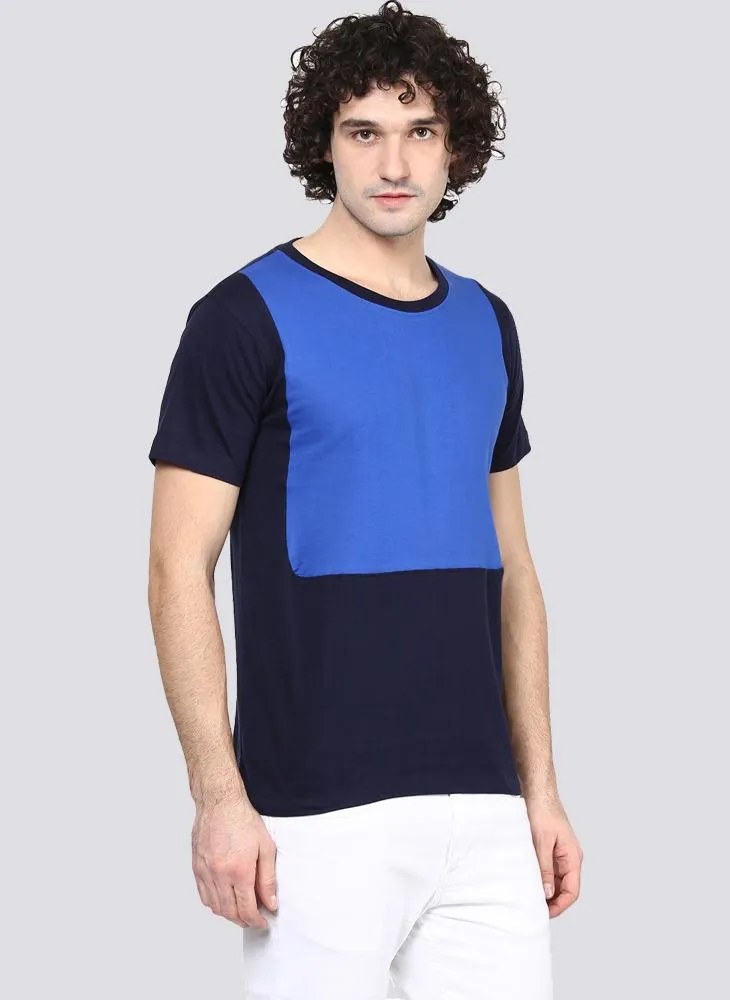 Cut & Sew Basic T-shirt in Blue