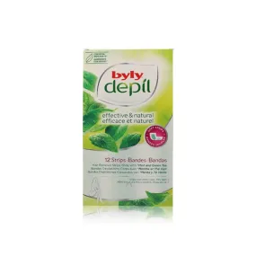 Depil Facial Wax Strips Mint and Green Tea 12 Units