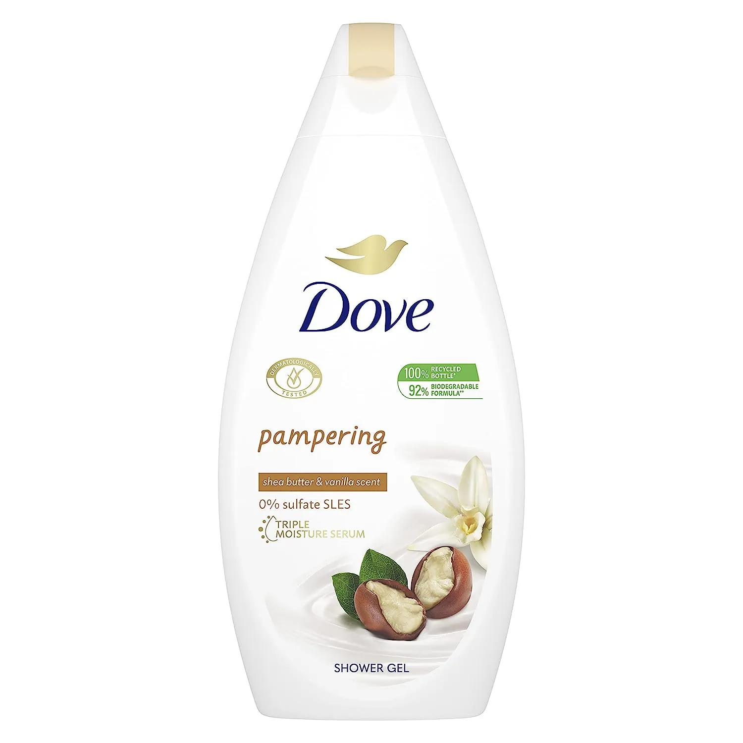 Dove Shower gel Shea Butter and Vanilla Body Wash 500 ml 16.9 oz 2-PACK