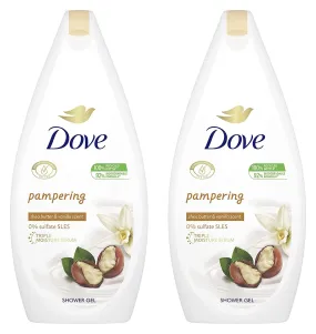 Dove Shower gel Shea Butter and Vanilla Body Wash 500 ml 16.9 oz 2-PACK