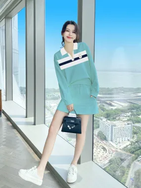 Early Autumn New Women's Suit 2024 Autumn Age Reduction Complete Set Early Autumn Casual Fashion Two-piece Skirt