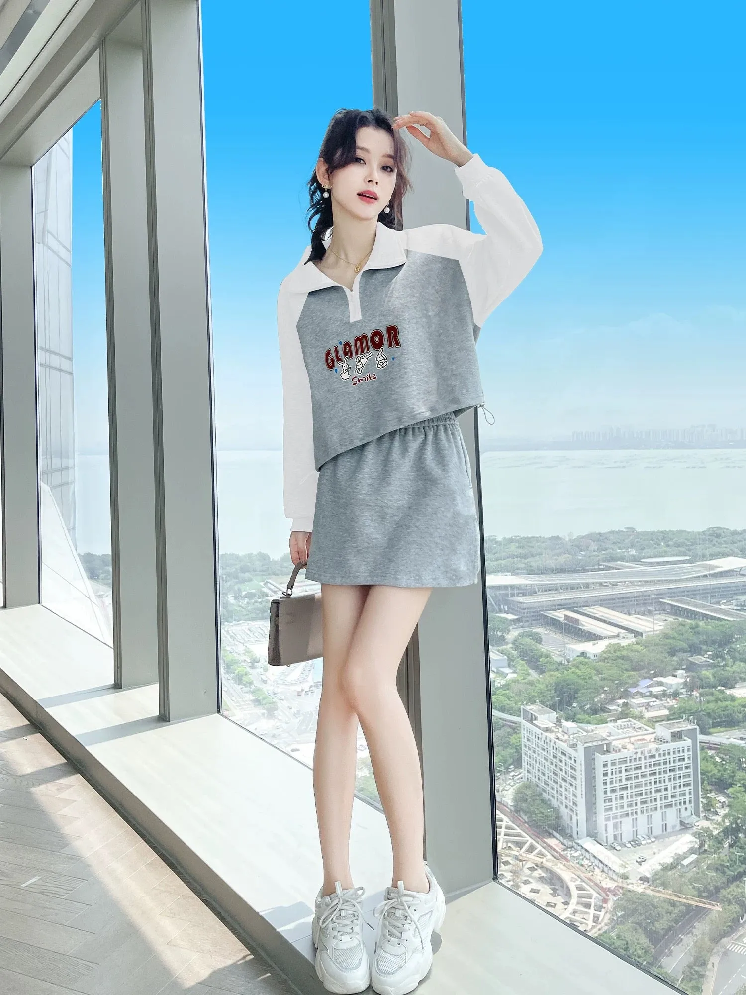 Early Autumn Outfit Suit 2024 New Women's Clothing Early Autumn Small Autumn Casual Fashion Two-piece Skirt Autumn Year