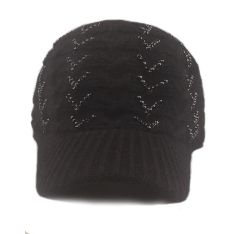 Elsa Winter Baseball Hat in Black