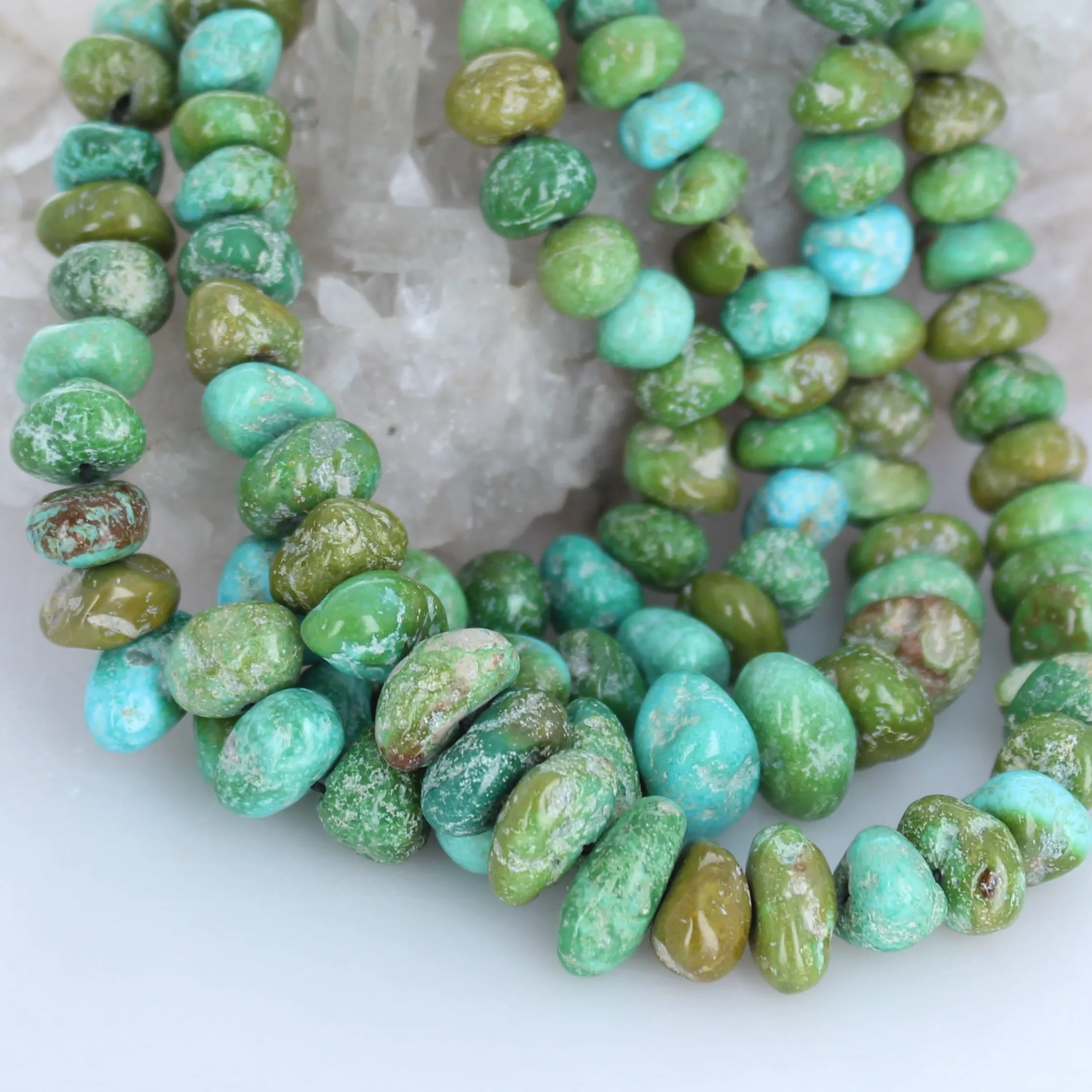 Emerald Valley Turquoise Beads Graduated 8-14mm