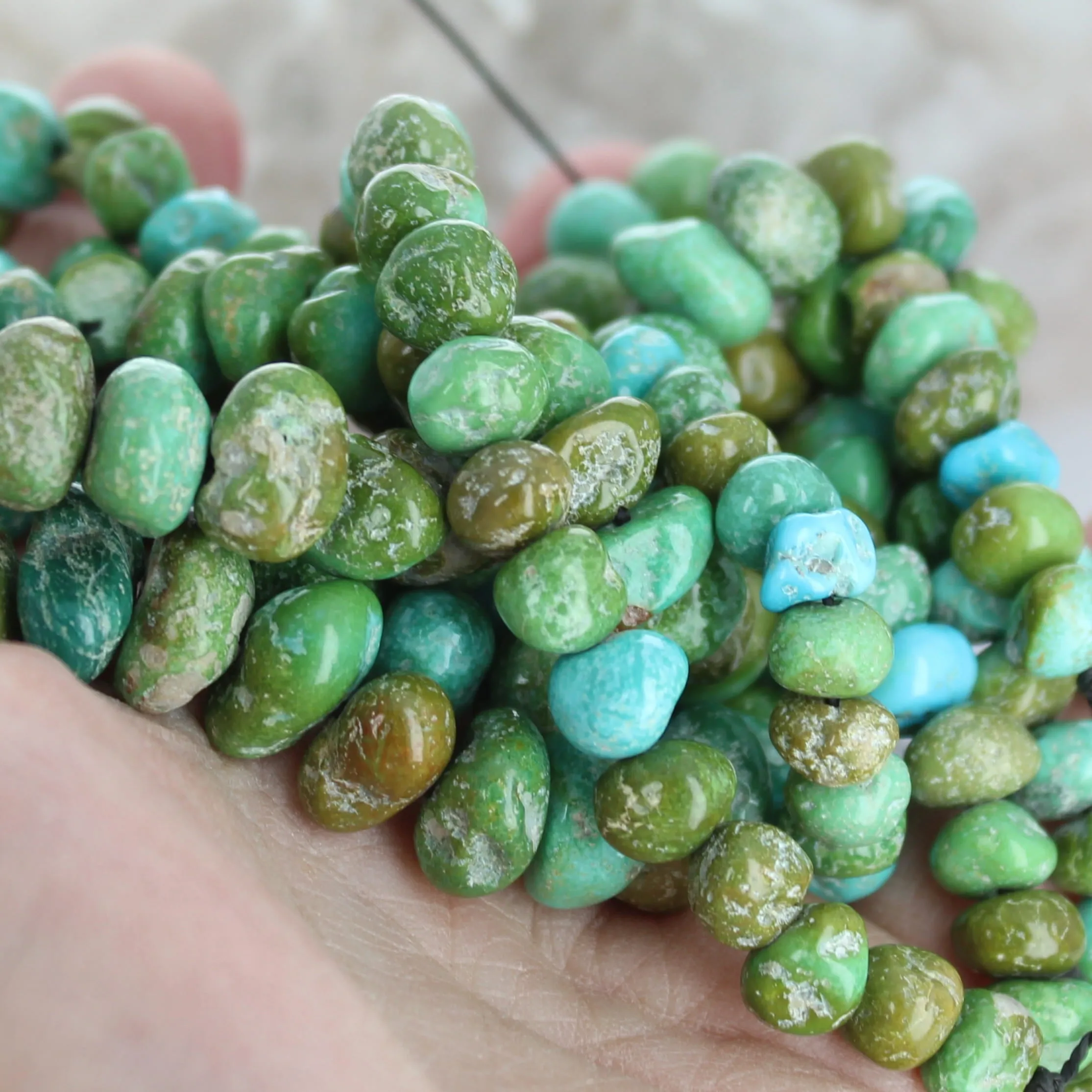 Emerald Valley Turquoise Beads Graduated 8-14mm