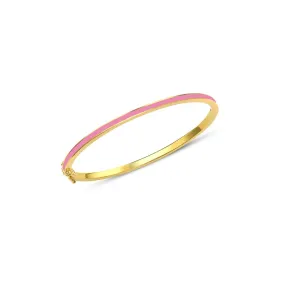 Enamel Straight Line Hinged Bracelet