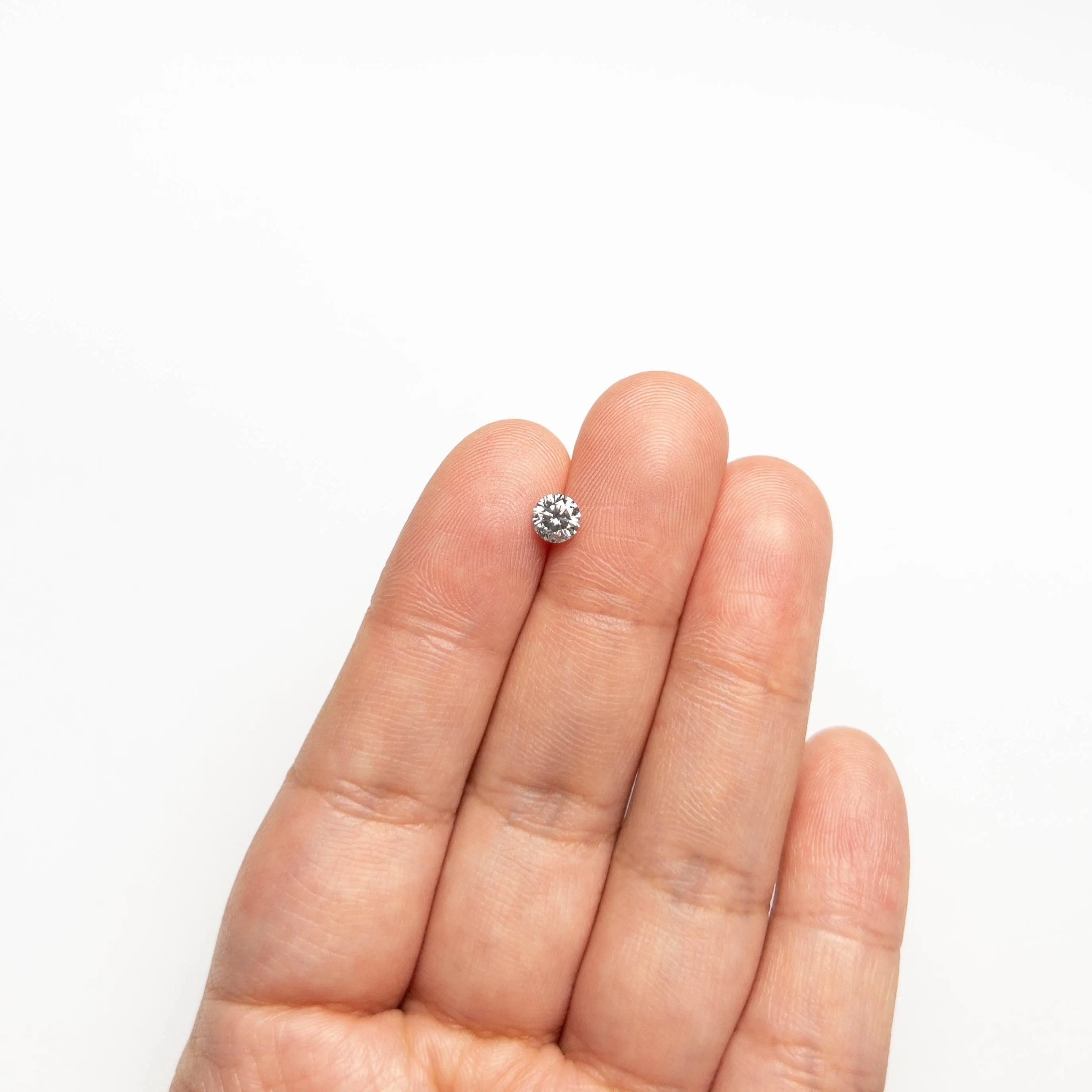 Fancy Grey Brilliant Cut Diamond - 0.48ct Round