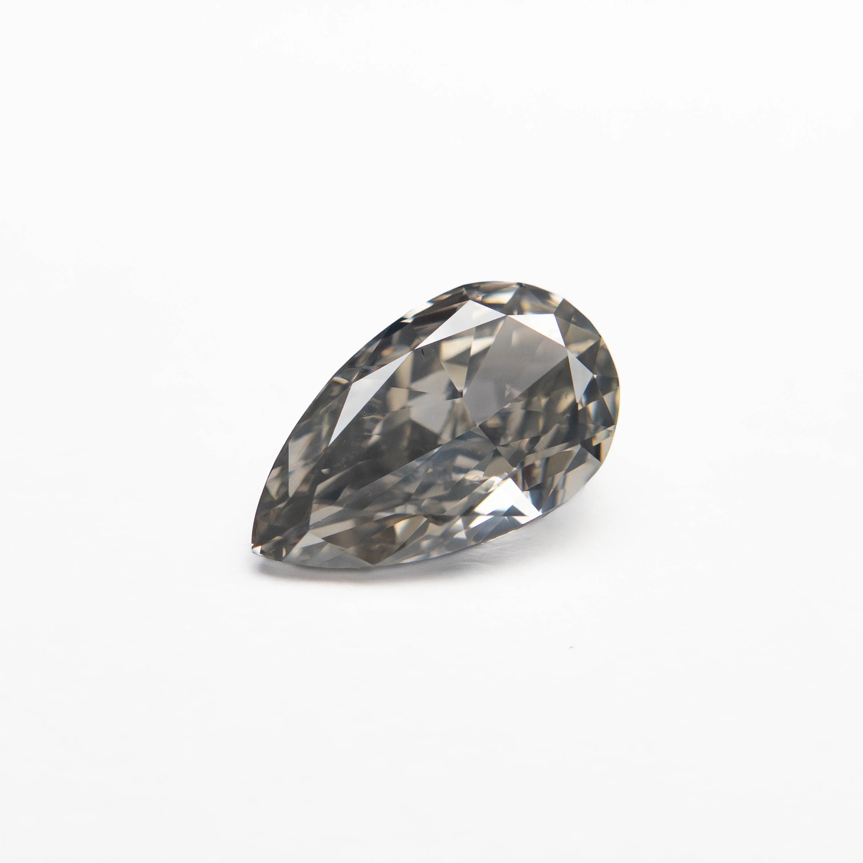 Fancy Grey Brilliant Diamond - 0.77ct Pear