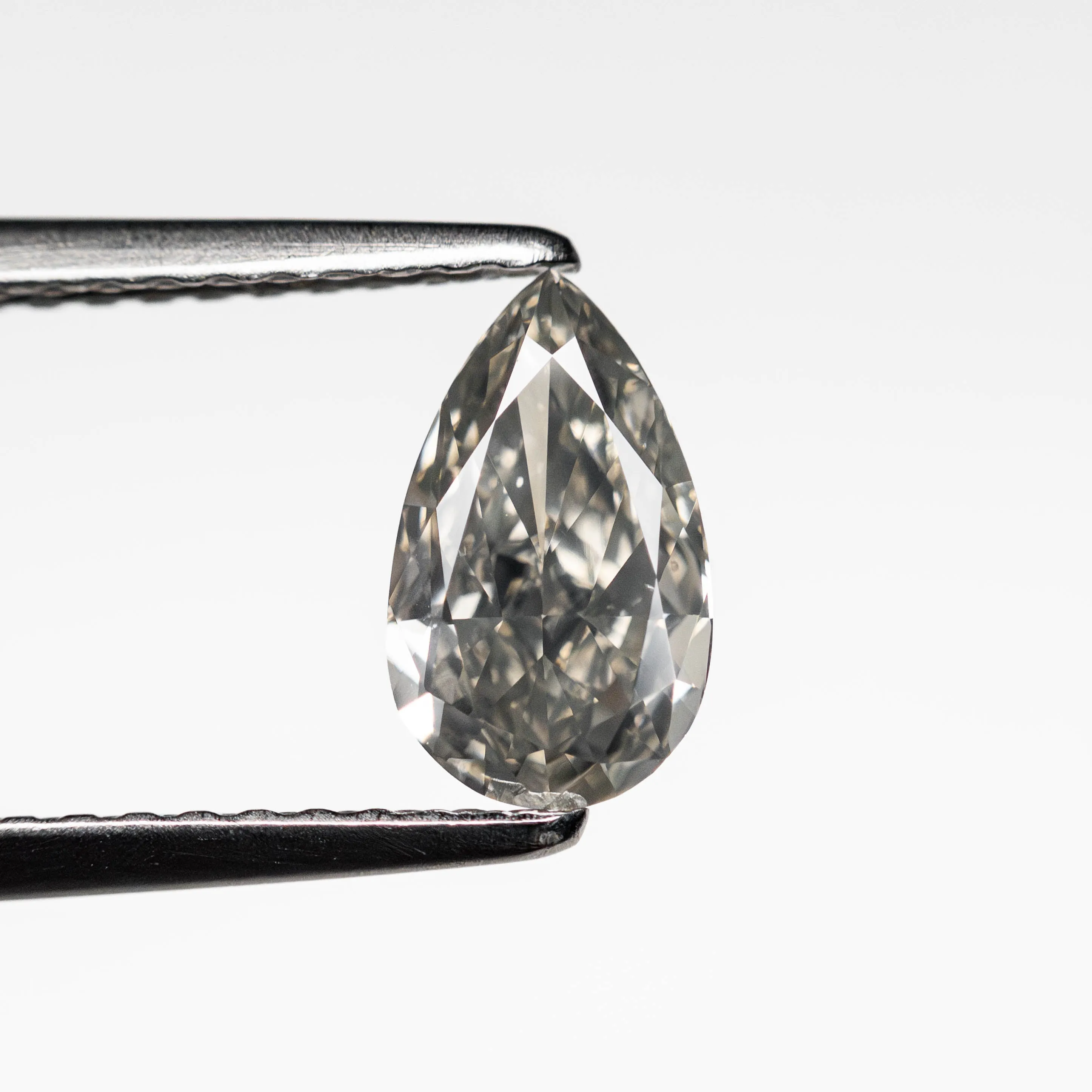 Fancy Grey Brilliant Diamond - 0.77ct Pear