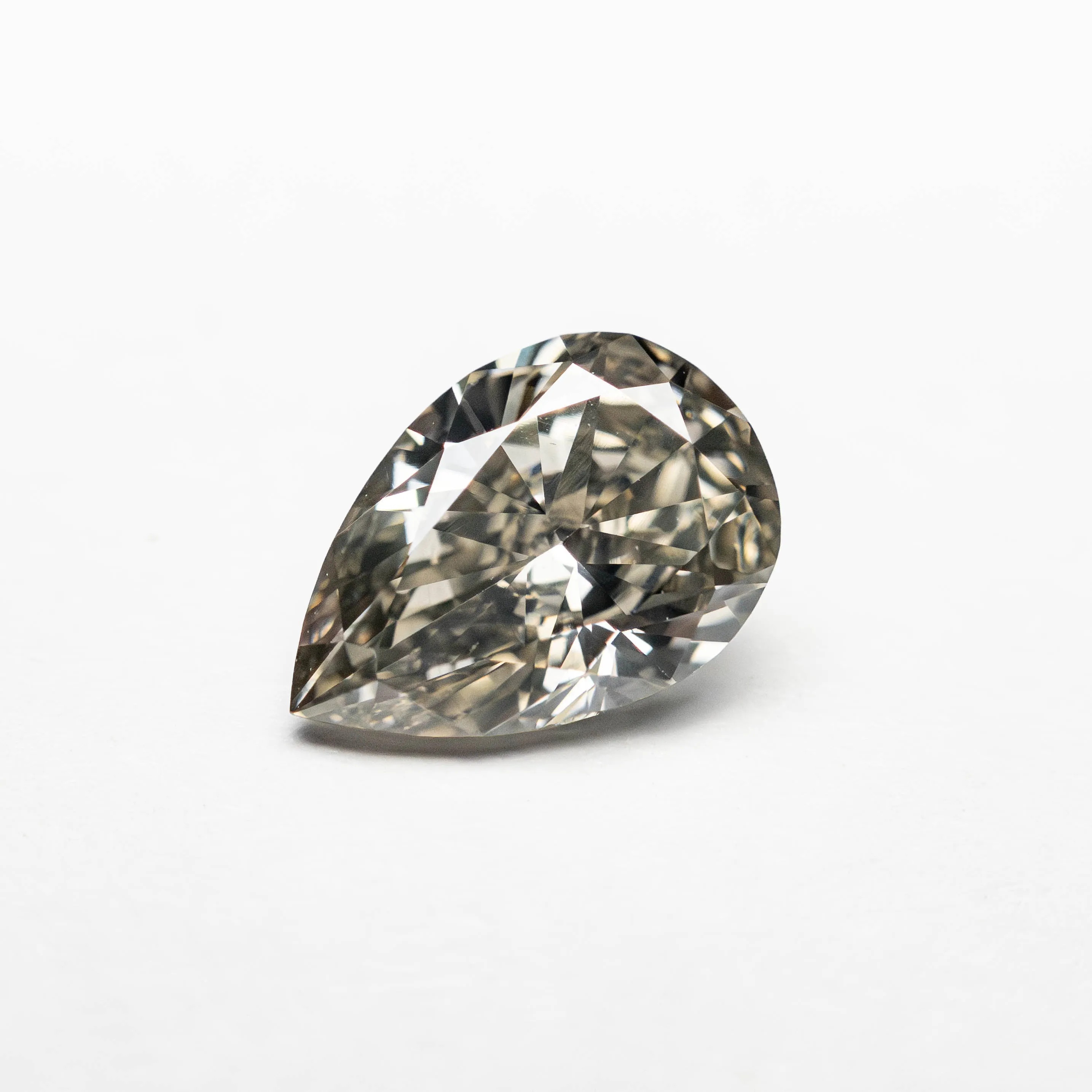 Fancy Grey Brilliant Diamond - 0.86ct Pear