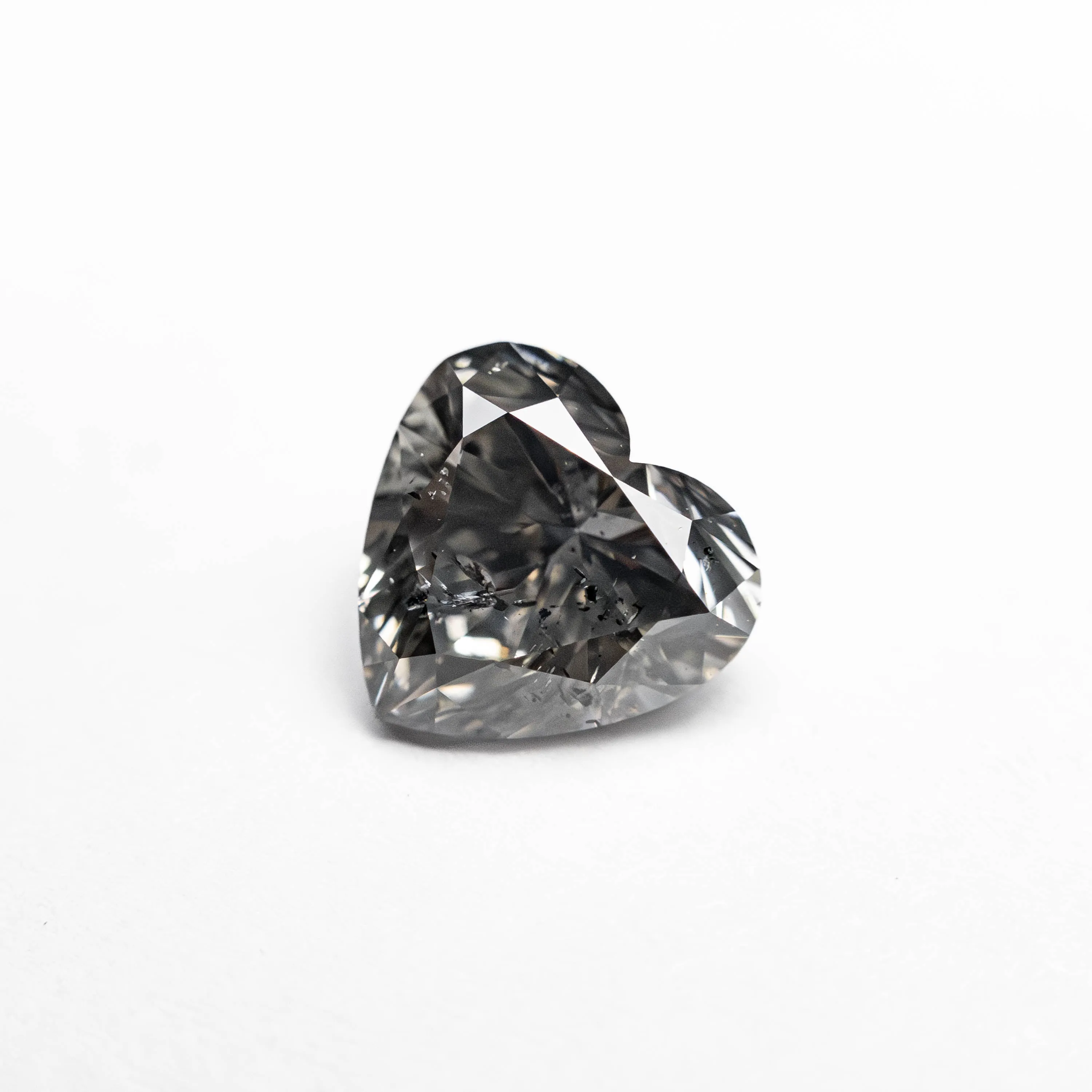 Fancy Grey Brilliant Diamond - 0.94ct Heart